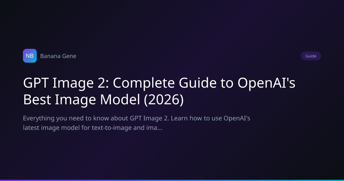 GPT Image 2: Complete Guide to OpenAI's Best Image Model (2026)